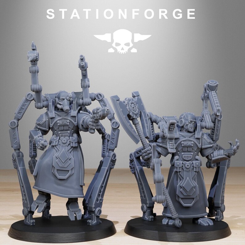 Scavenger Octapods / Miniature in resina 16k di Station Forge / 28 mm 32 mm per wargame da tavolo / Non dipinte immagine 2