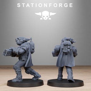 Pistoleiros Tarion | Miniaturas de resina Station Forge 16k | Jogos de guerra de mesa 28 mm e 32 mm | Sem pintura imagem 5