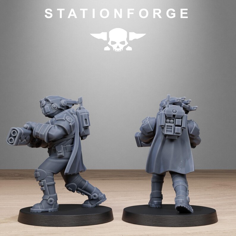 Pistoleiros Tarion | Miniaturas de resina Station Forge 16k | Jogos de guerra de mesa 28 mm e 32 mm | Sem pintura imagem 5