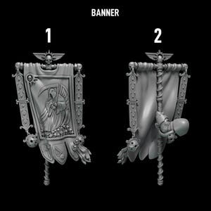 Eternal Pilgrims - Termi pack - Banner - 16k Resin - GreyTide Studio - Holy Warriors / Bitz / Tabletop / Wargaming / Grimdark image 2