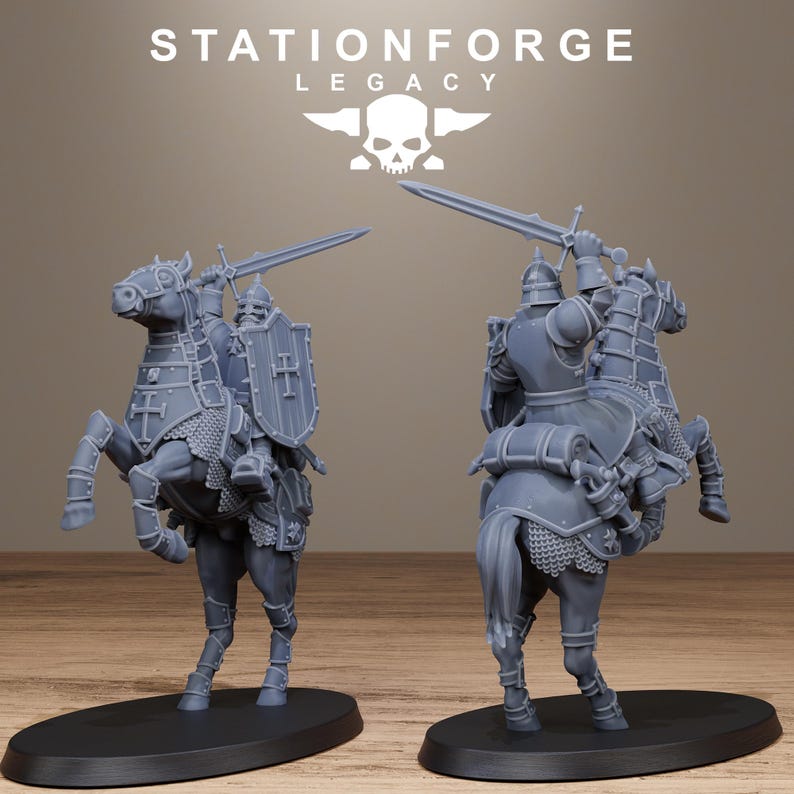 Caballería Legacy Thorncrest / Station Forge 16k Miniaturas de resina / 28 mm 32 mm Juegos de guerra de mesa / Sin pintar imagen 4