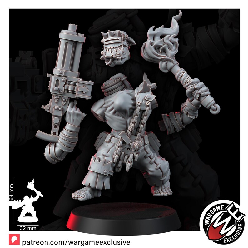 Ork Mad Riders Yoofs With Shootahs | 16k Resin Miniatures | Tabletop Wargaming (Unpainted) image 3