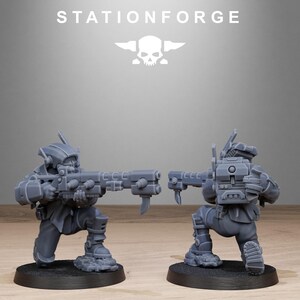 Tarion Hunters | Station Forge 16k Resin Miniatures | 28 mm 32 mm Tabletop Wargaming | Ongeverfd afbeelding 9