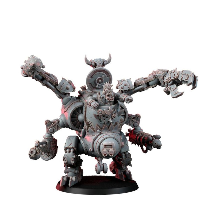 Dreadnought a Jato Ork | Miniaturas de Resina 16k | 28 mm 32 mm para Jogos de Mesa | Sem Pintura imagem 9