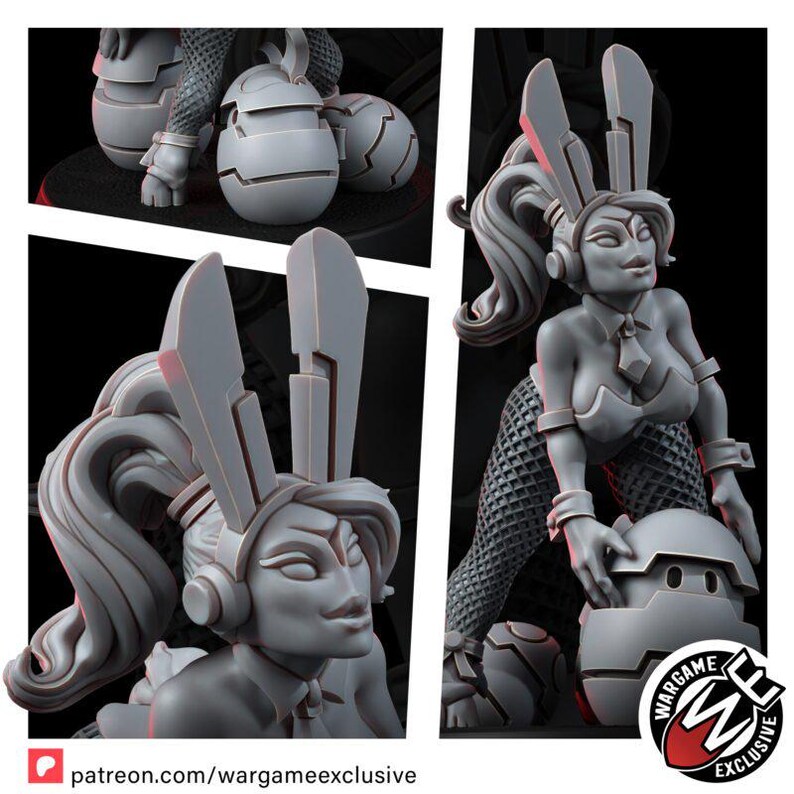 Coalition Easter Bunny | 16k Resin Miniatures | 28mm 32mm Tabletop Wargaming | Unpainted image 3