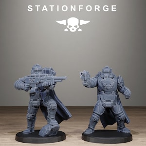 Vaskar Heavy Squad | Station Forge 16k Resin Miniatures | 28mm 32mm Tabletop Wargaming | Unpainted image 9