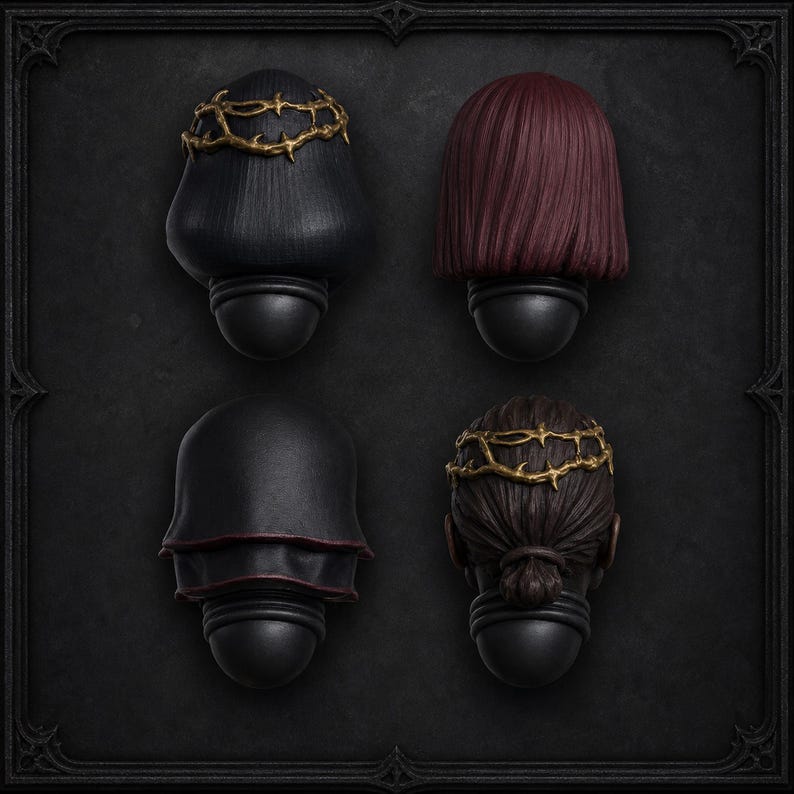 Sisterhood Grimdark Heads – 16K Resin Conversion Bits (Set of 4) image 2