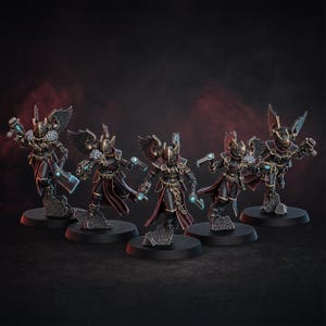 Valkyries Squad x5 | 16k Resin Miniatures | 28mm 32mm Tabletop Wargaming | Unpainted image 1