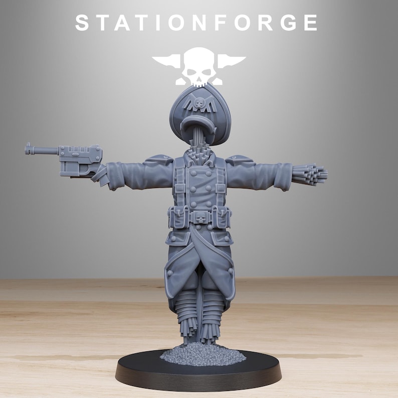GrimGuard Vogelscheuche | Station Forge 16k Resin-Miniaturen | 28 mm/32 mm Tabletop-Wargaming | Unbemalt Bild 4