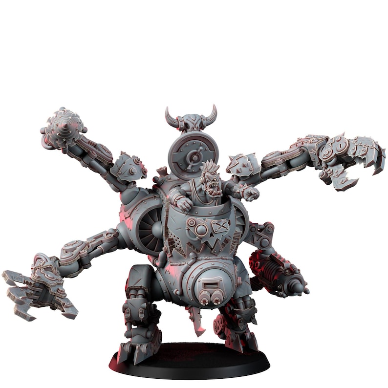 Dreadnought a Jato Ork | Miniaturas de Resina 16k | 28 mm 32 mm para Jogos de Mesa | Sem Pintura imagem 5
