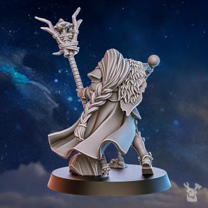 Blackhide Tribe Shaman | 16k Resin Miniatures | 28mm 32mm Tabletop Wargaming | Unpainted image 5