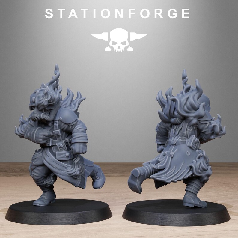 Marcadores de objetivo Grimguard / Miniaturas de resina Station Forge 16k / 28 mm 32 mm Juegos de guerra de mesa / Sin pintar imagen 8