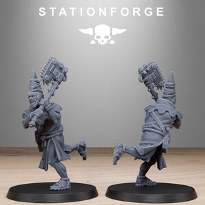 Grimcorp Firers | Station Forge 16k Resin Miniatures | 28mm 32mm Tabletop Wargaming | Unpainted image 6