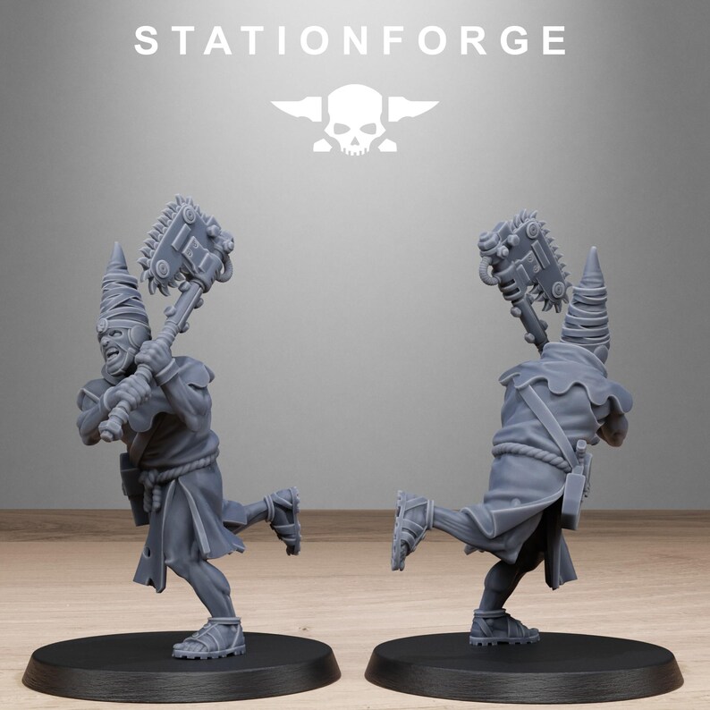 Grimcorp Firers | Station Forge 16k Resin Miniatures | 28mm 32mm Tabletop Wargaming | Unpainted image 6