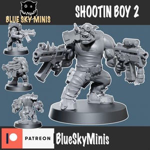 Shootin Boys Squad - Orc Squad - 16k Resin - Blue Sky Minis - Orcs / Tabletop / Wargaming / Grimdark image 4