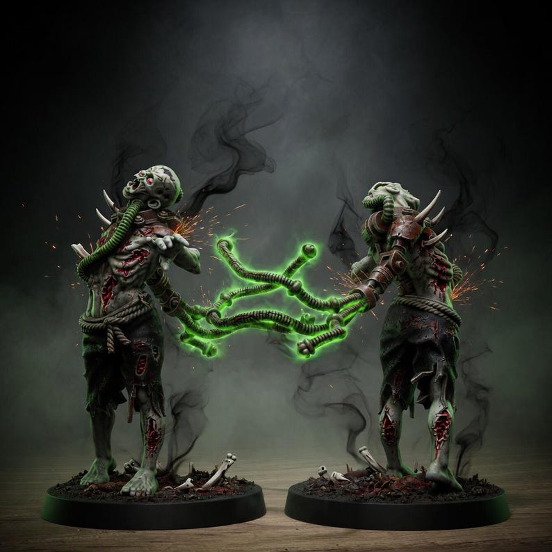 Techno Savanger Necromants | Station Forge 16k Resin Miniatures | 28mm 32mm Tabletop Wargaming | Unpainted image 7