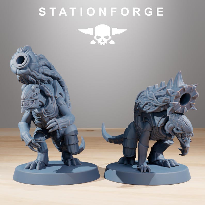 Xenariden-Mörser | Station Forge 16k Resin-Miniaturen | 28 mm/32 mm Tabletop-Wargaming | Unbemalt Bild 3