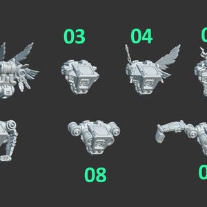 Eternal Pilgrims - Jetpacks - 16k Resin - GreyTide Studio - Holy Warriors / Space Warriors / Bitz / Tabletop / Wargaming / Grimdark image 2