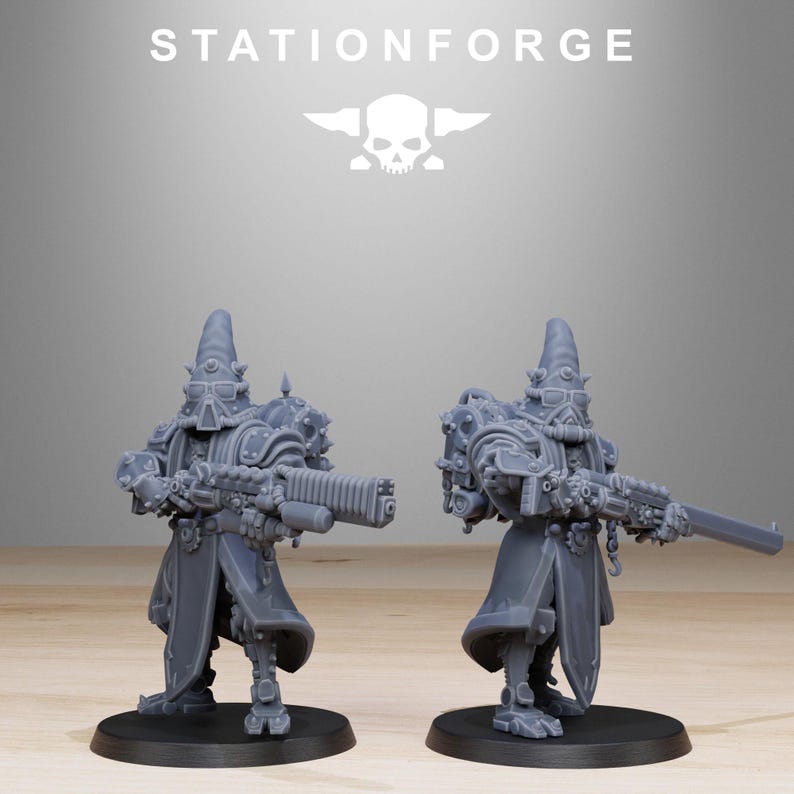 Scavenger Hooded Cultists | Station Forge 16k Resin Miniatures | 28mm 32mm Tabletop Wargaming | Unpainted image 5