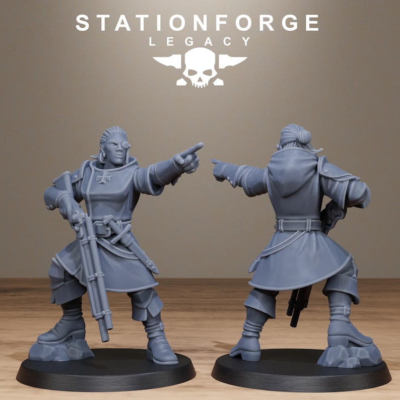 Legacy Thorncrest Hunters Sisters | Station Forge 16k Resin Miniatures | 28mm 32mm Tabletop Wargaming | Unpainted image 9