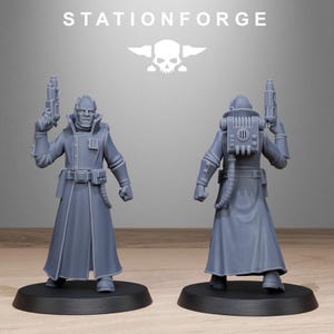 Grimcorp Seers | Station Forge 16k Resin Miniatures | 28 mm 32 mm Tabletop Wargaming | Ongeverfd afbeelding 4