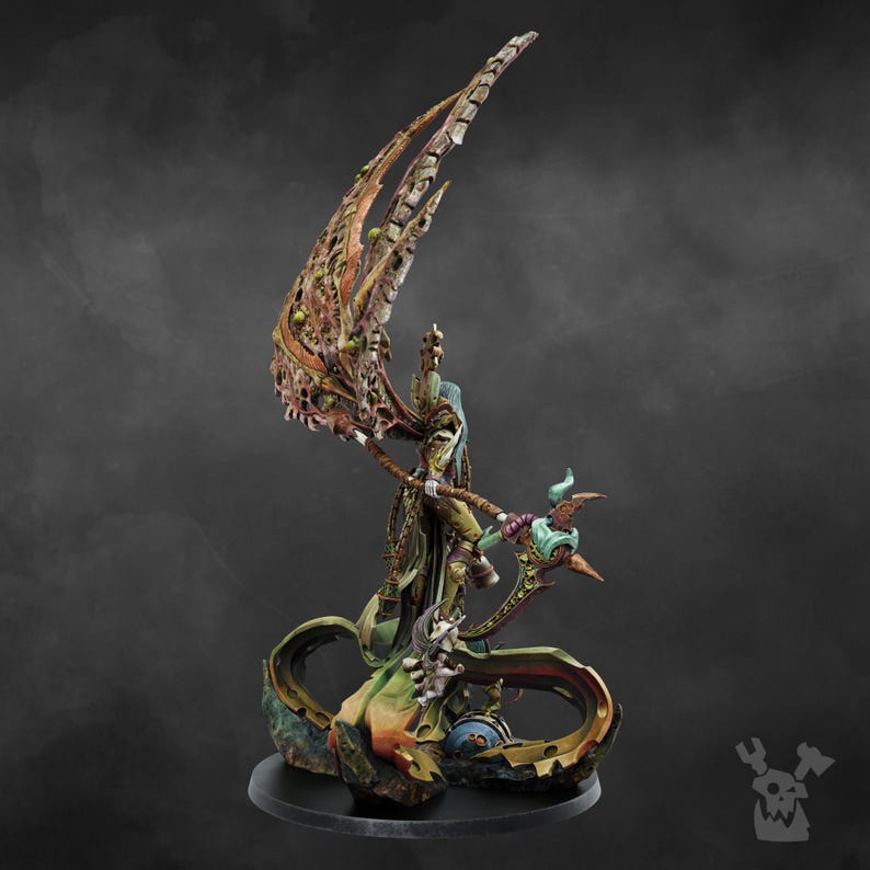 Morticia, die morbide Königin | 16k Resin-Miniaturen | 28 mm/32 mm Tabletop-Wargaming | Unbemalt Bild 4