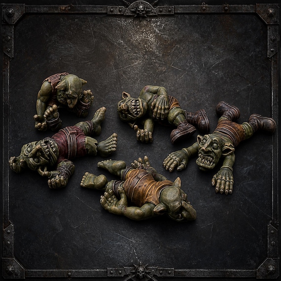 Goblin Casualties - 5 Fallen Goblins