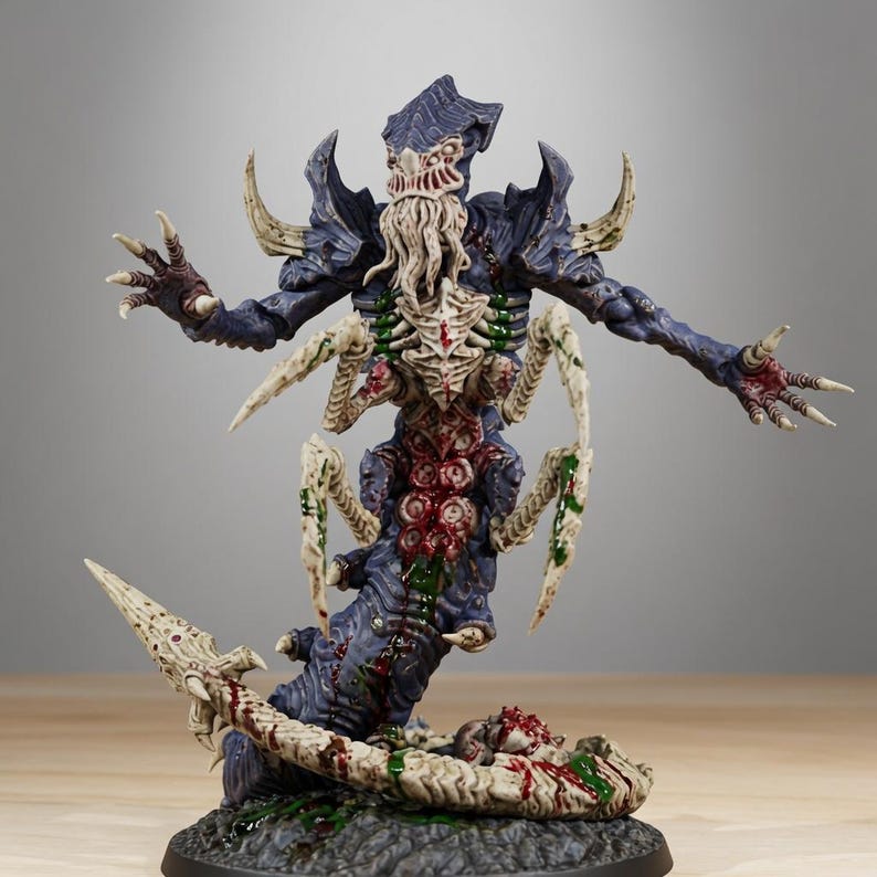 Xenarid Wormaak | Station Forge 16k Resin Miniatures | 28mm 32mm Tabletop Wargaming | Unpainted image 7