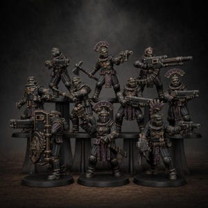 Naves espaciales Grimcorp / Station Forge 16k Miniaturas de resina / 28 mm 32 mm Juegos de guerra de mesa / Sin pintar imagen 1