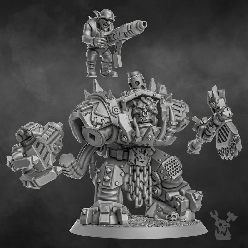 Da Arma Boss Miniature | 16K Resin Wargaming Figure (28mm/32mm Scale) image 7