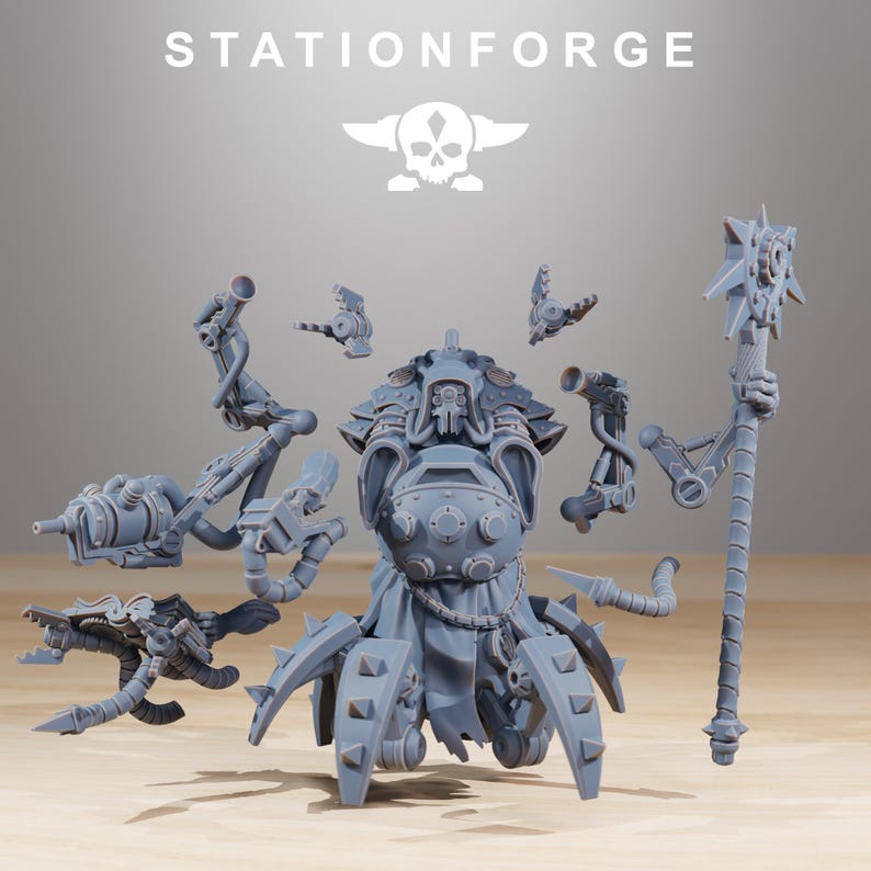Líderes carroñeros / Station Forge 16k Miniaturas de resina / 28 mm 32 mm Juegos de guerra de mesa / Sin pintar imagen 8