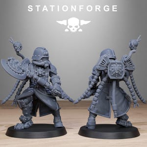 Grimguard Tech Engineers | Station Forge 16k Resin Miniatures | 28mm 32mm Tabletop Wargaming | Unpainted image 5