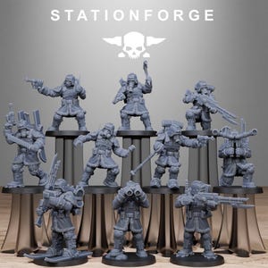 Grimguard Frostwatch Patrol | Station Forge 16k Resin Miniatures | 28mm 32mm Tabletop Wargaming | Unpainted image 2