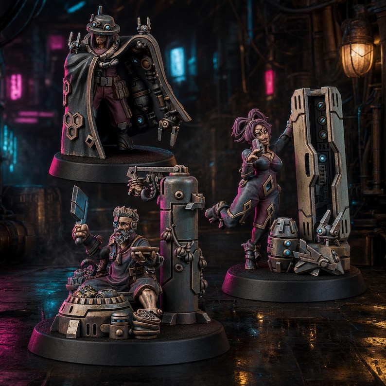 Coalition The Necrocity Black Traders | 16k Resin Miniatures | 28mm 32mm Tabletop Wargaming | Unpainted image 1
