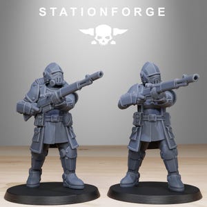 Royalguard Patrol | Station Forge 16k Resin Miniatures | 28mm 32mm Tabletop Wargaming | Unpainted image 6