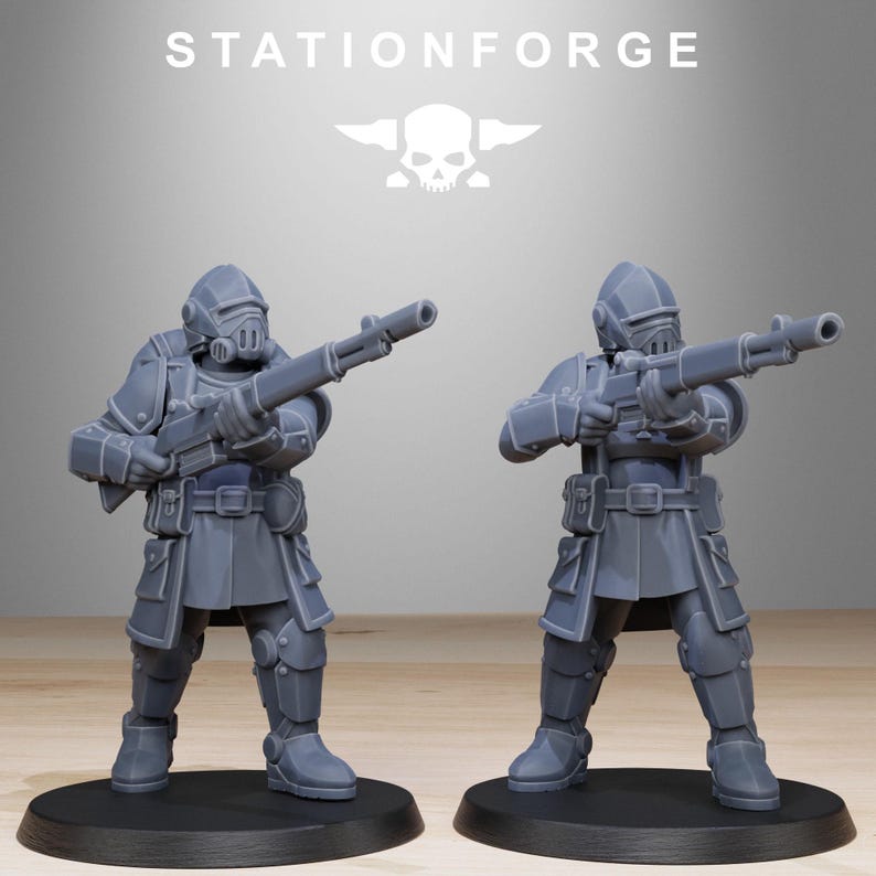 Royalguard Patrol | Station Forge 16k Resin Miniatures | 28mm 32mm Tabletop Wargaming | Unpainted image 6