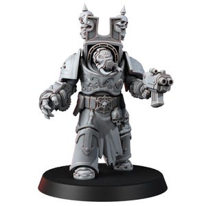Crimson Butchers Heavy Guard Exo-Armour | 16k Resin Miniatures | 28mm 32mm Tabletop Wargaming | Unpainted 画像 7