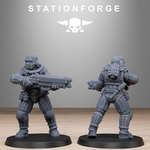 Naves espaciales Grimcorp / Station Forge 16k Miniaturas de resina / 28 mm 32 mm Juegos de guerra de mesa / Sin pintar imagen 3
