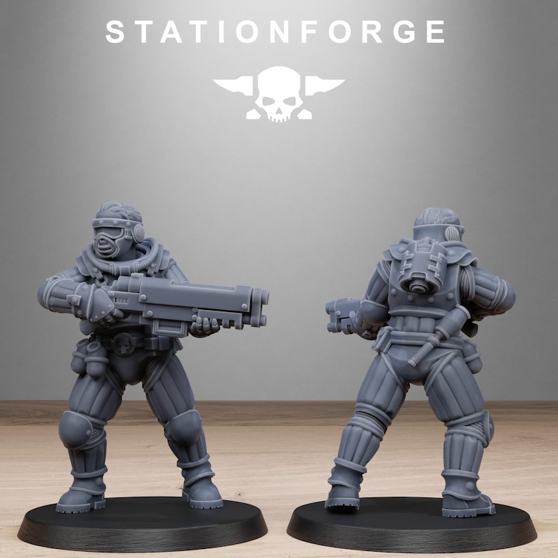 Naves espaciales Grimcorp / Station Forge 16k Miniaturas de resina / 28 mm 32 mm Juegos de guerra de mesa / Sin pintar imagen 3