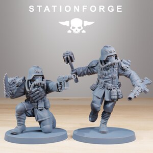 Grimguard Xenarid Hunters | Station Forge 16k Resin Miniatures | 28 mm 32 mm Tabletop Wargaming | Ongeverfd afbeelding 6