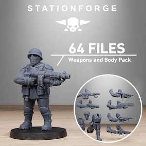 Freeguard Builder Kit | Station Forge 16k Resin Miniatures | 28mm 32mm Tabletop Wargaming | Unpainted image 3