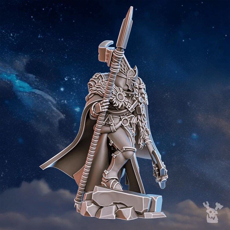 Tribe Warmaster Elza | 16k Resin Miniatures | 28mm 32mm Tabletop Wargaming | Unpainted image 8
