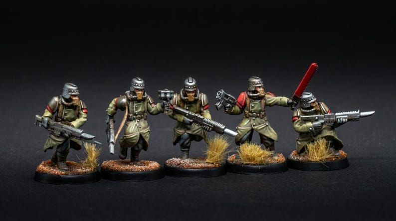 Grimguard Trench Runners / Miniature in resina 16k di Station Forge / 28 mm 32 mm per wargame da tavolo / Non dipinte immagine 4
