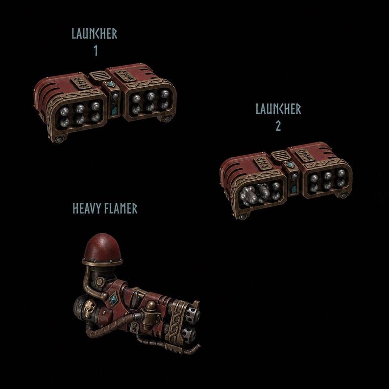 Primal Hounds - Termi Heavy Weapons - 16k Resin - GreyTide Studio - Wolves / Space Warriors / Bitz / Tabletop / Wargaming / Grimdark imagen 1