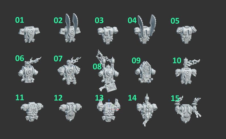 Eternal Pilgrims - Backpacks - 16k Resin - GreyTide Studio - Holy Warriors / Space Warriors / Bitz / Tabletop / Wargaming / Grimdark image 2