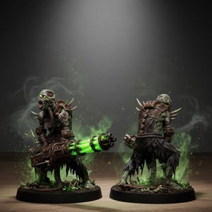 Techno Savanger Necromants | Station Forge 16k Resin Miniatures | 28mm 32mm Tabletop Wargaming | Unpainted image 3
