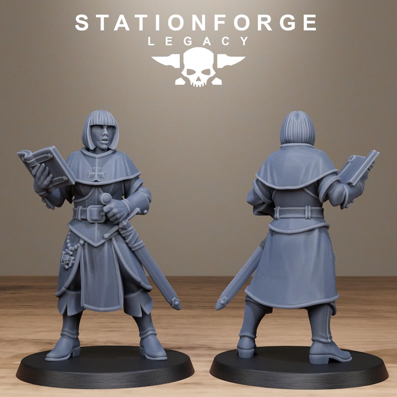 Legacy Thorncrest Hunters Sisters | Station Forge 16k Resin Miniatures | 28mm 32mm Tabletop Wargaming | Unpainted image 6