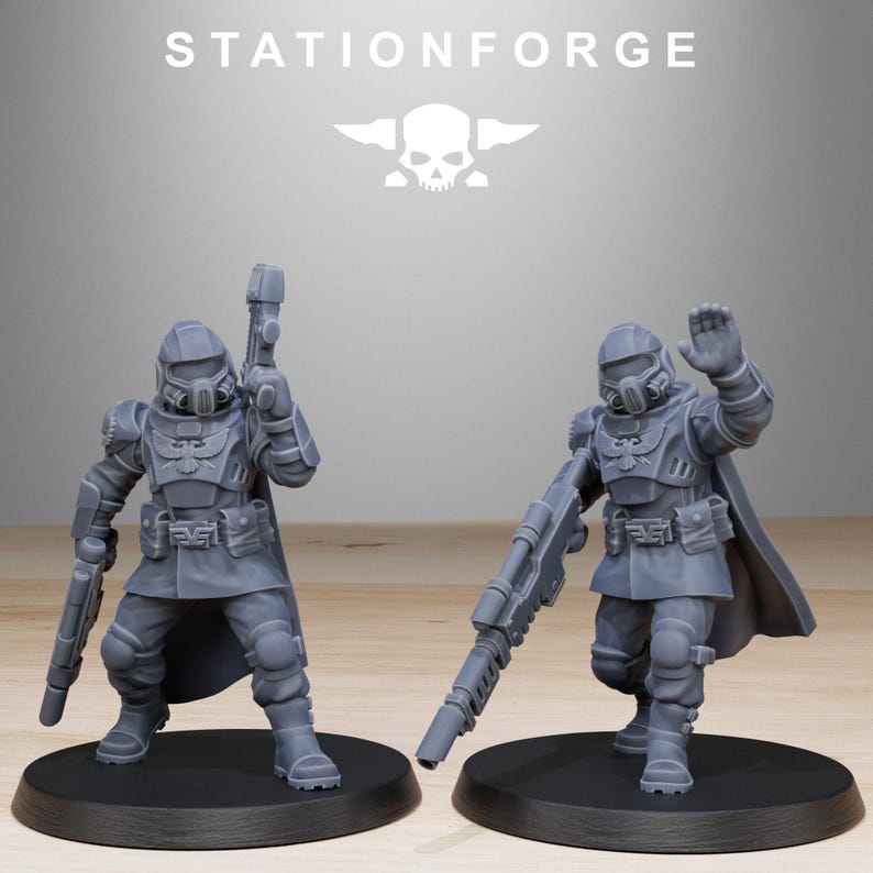 Vaskar-Jäger | Station Forge 16k Resin-Miniaturen | 28 mm/32 mm Tabletop-Wargaming | Unbemalt Bild 9