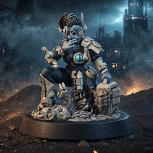 Coalition Healer | 16k Resin Miniatures | 28mm 32mm Tabletop Wargaming | Unpainted image 1