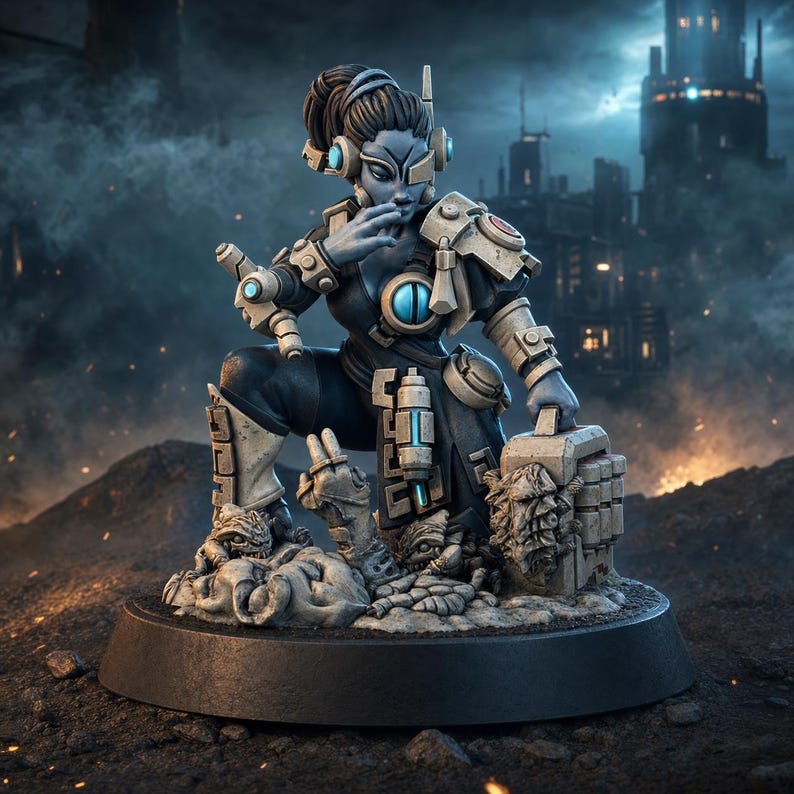 Coalition Healer | 16k Resin Miniatures | 28mm 32mm Tabletop Wargaming | Unpainted image 1